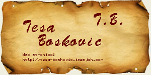 Teša Bošković vizit kartica